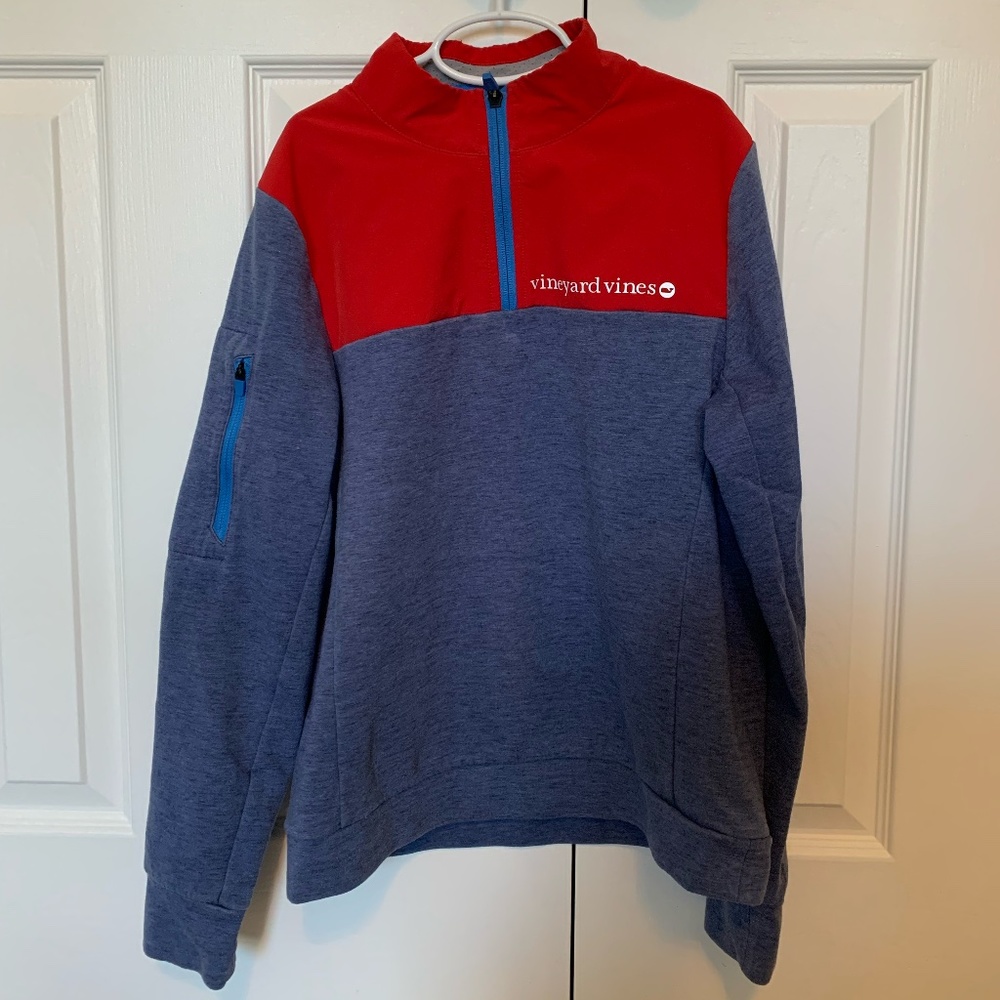 Vineyard Vines Boys Shep Shirt Red and Blue Size Large